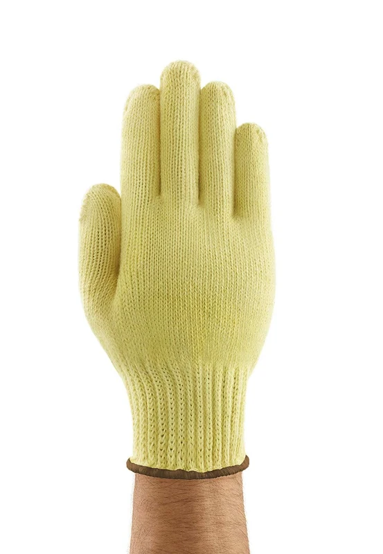 Ansell HyFlex 70-225 Safety Work Gloves, Cut Resistant, Mechanical Protection, Industrial PPE, Yellow, Size M (12 Pairs)