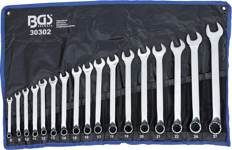BGS 30302 | Combination Spanner Set | offset | 8 - 27 mm | 17 pcs.