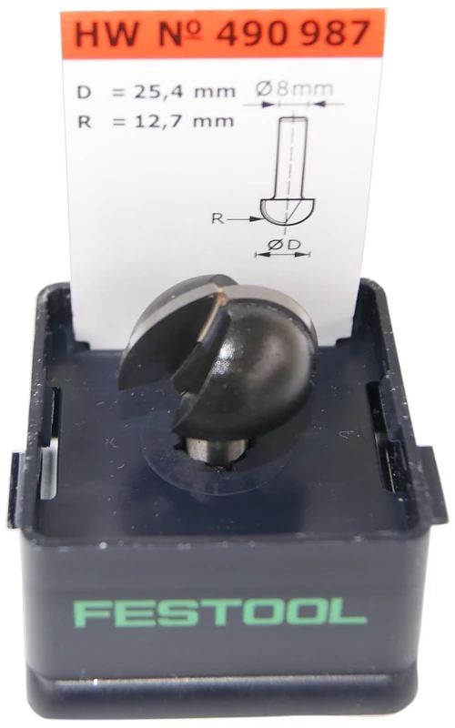 Festool Fresa de Media caña HW S8 R12,7
