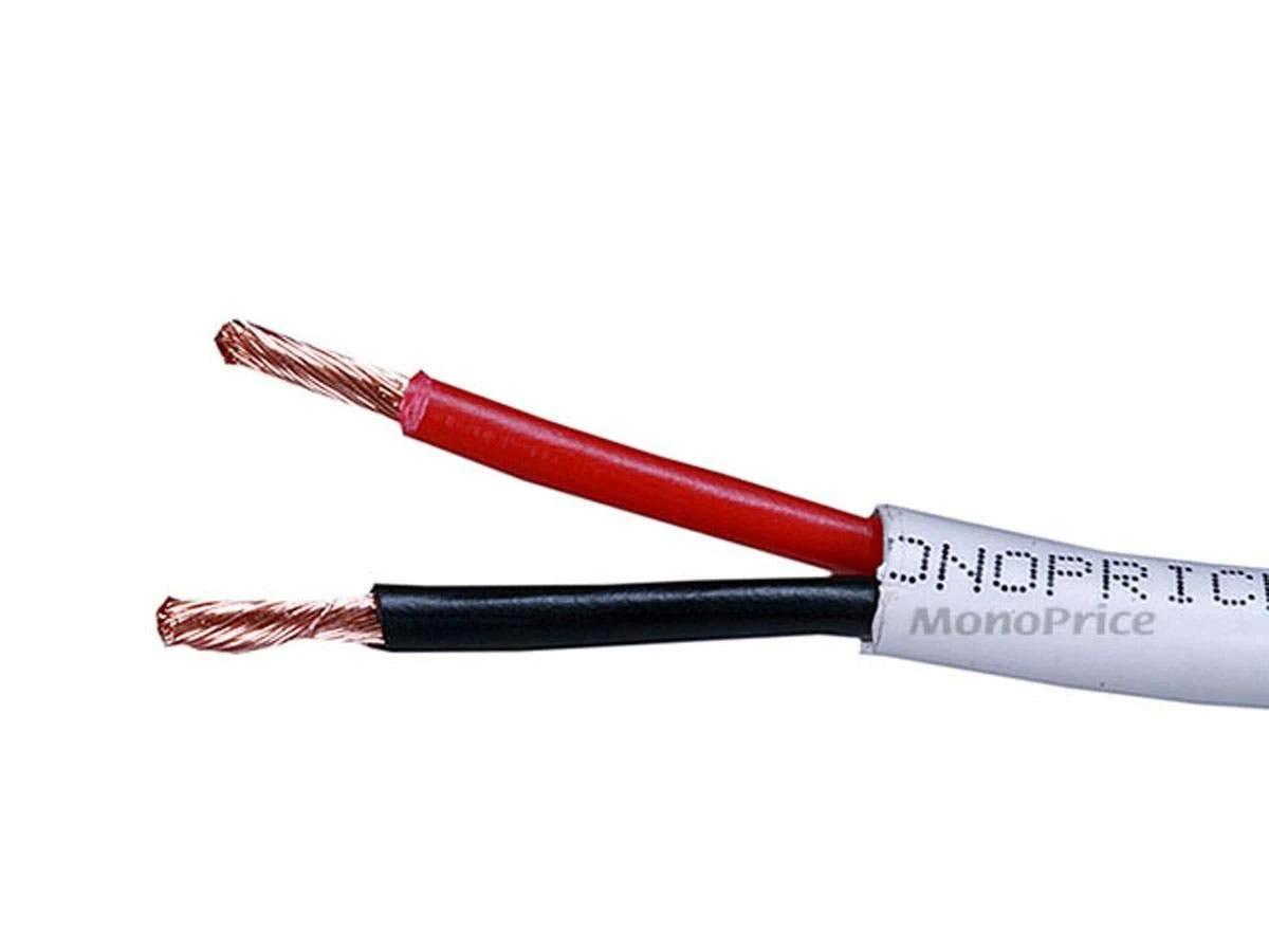 Monoprice 103844 250 ft 12AWG CL2 Rated 2-Conductor Oxygen Free Pure Bare Copper Speaker Wire Cable