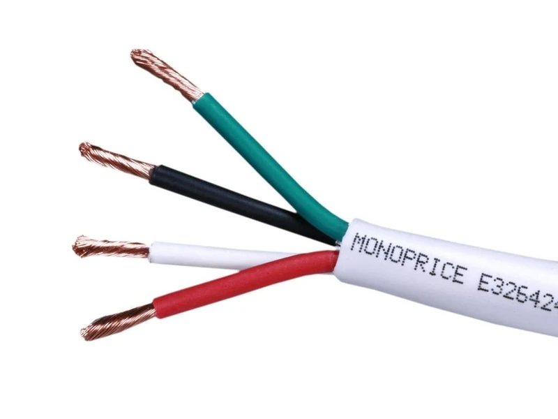 Monoprice 104039 100 ft 14AWG CL2 Rated 4-Conductor Oxygen-Free Pure Bare Copper Speaker Wire Cable - Image 1