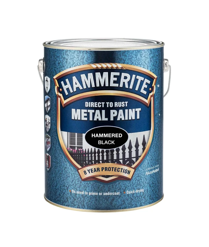 Hammerite HAM6720104 2.5L Metal Paint - Hammered Black