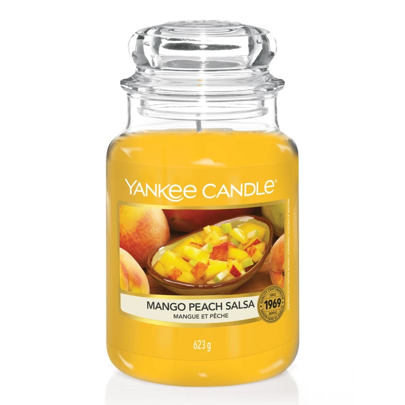 Yankee Candle Scented Candle | Mango Peach Salsa Large Jar | Burn Time: up to 150 Hours | Perfect Gifts for Women