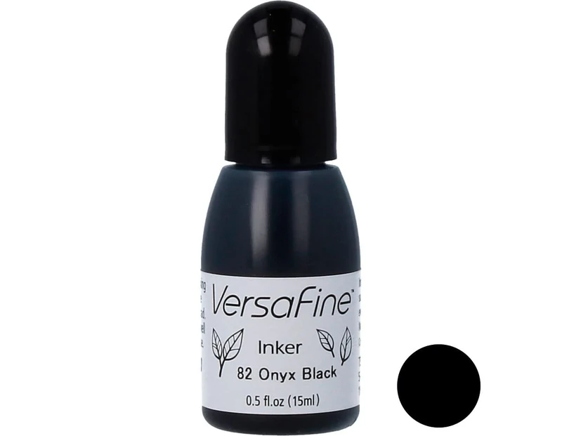 Tsukineko Imagine Crafts Ink VersaFine Pigment Inker-Onyx Black