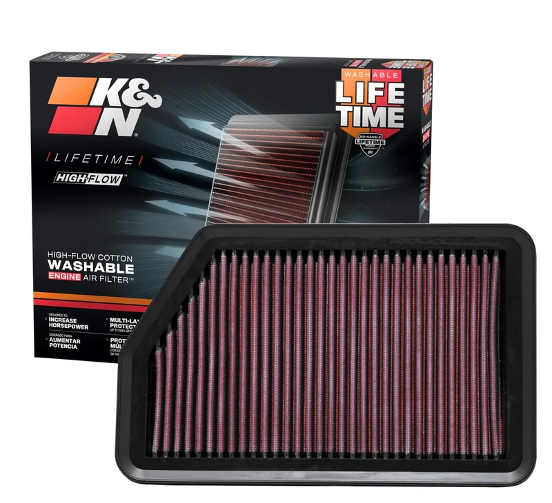 K&N 33-2451 Replacement Air Filter,Heather Red