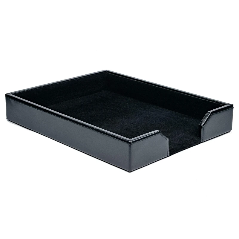 Dacasso Bonded Letter Tray, Black, 34.29 x 26.67 x 5.08 cm