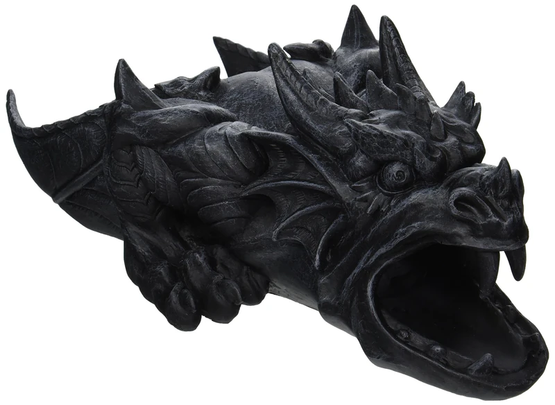 Design Toscano Ranier the Gargoyle Rainspout Gutter Downspout Extension Statue, 41 cm, Polyresin, Greystone - Image 1