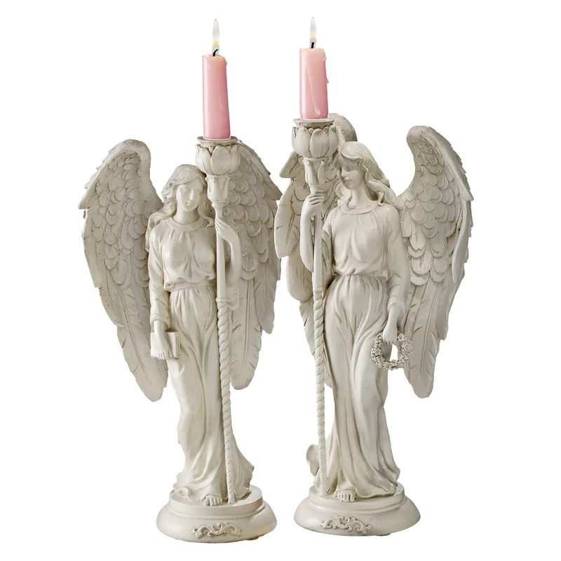 Design Toscano Angels of Virtue Sculptural Candleholders