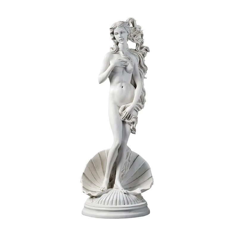 Design Toscano Birth of Venus Greek Goddess Statue, 58.5 cm, Polyresin, Antique Stone