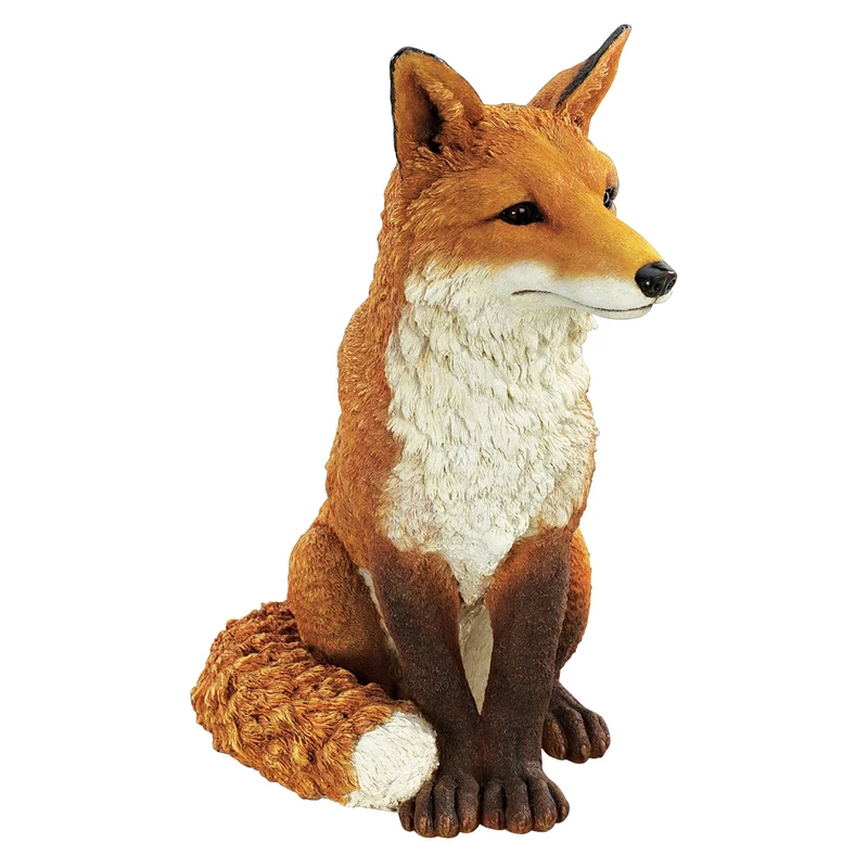 Design Toscano Simon the Fox Garden Statue, 46 cm, Polyresin, Full Color