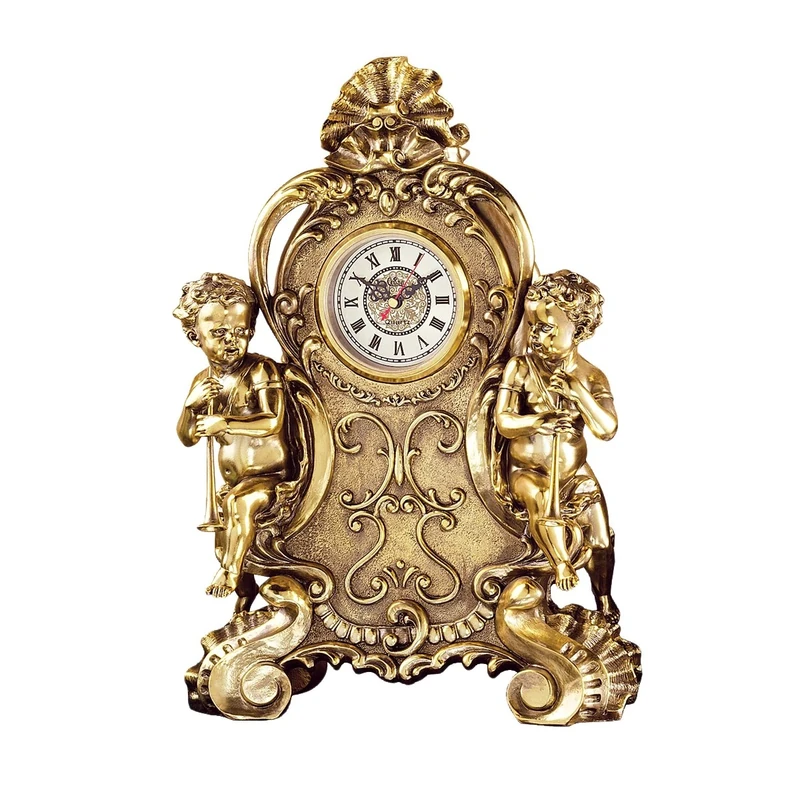 Design Toscano KY5025 Saint Remy Cherub Clock, Gold