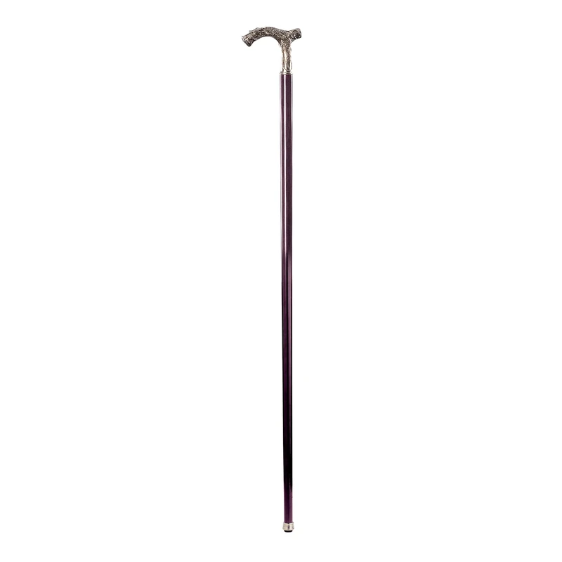 Design Toscano Dragon Walking Stick, 89 cm, Pewter Handle and Hardwood Cane, Silver - Image 1