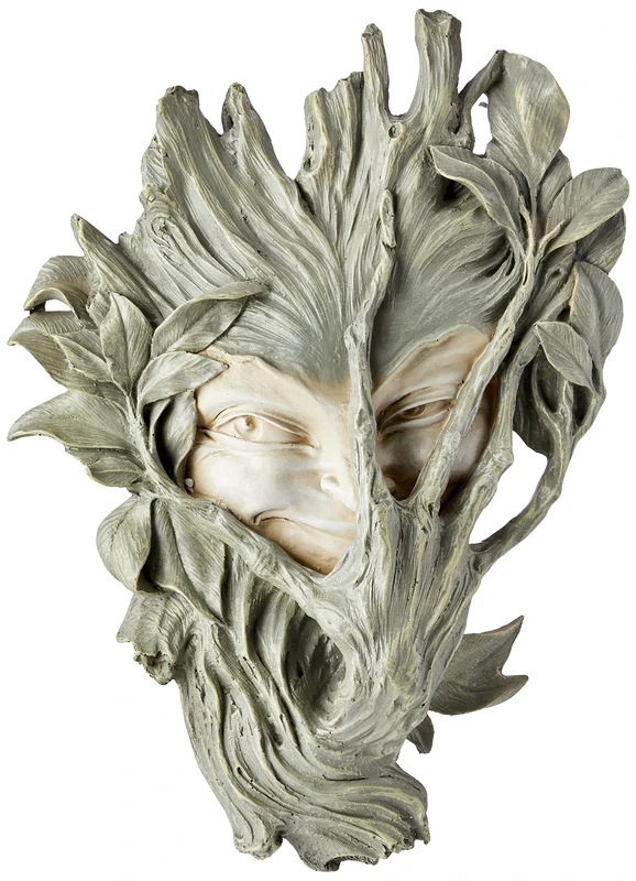 Design Toscano Bashful Sprite Tree Face Mystic Decor Wall Sculpture, 33 cm, Polyresin, Two Tone Stone