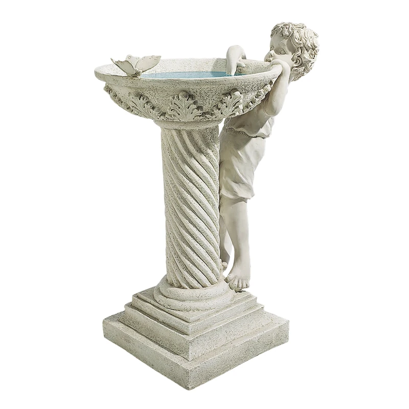 Design Toscano Summer's Splash Sculptural Birdbath