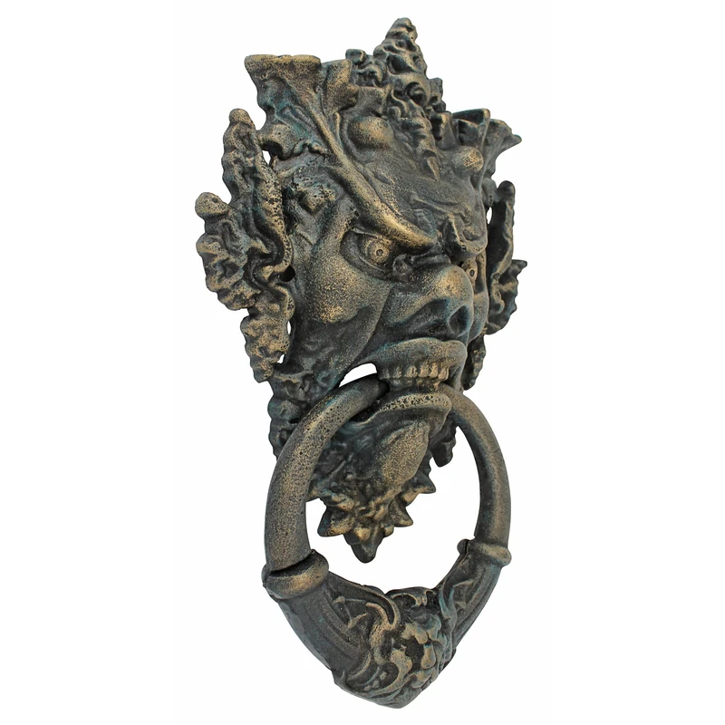 Design Toscano SP9282 Vecchio Greenman Authentic Iron Door Knocker - Image 1