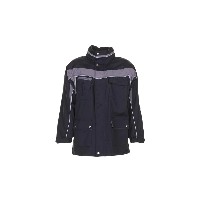 Planam 2570056 Size X-Large "Plaline" All-Weather Jacket - Black/Zinc