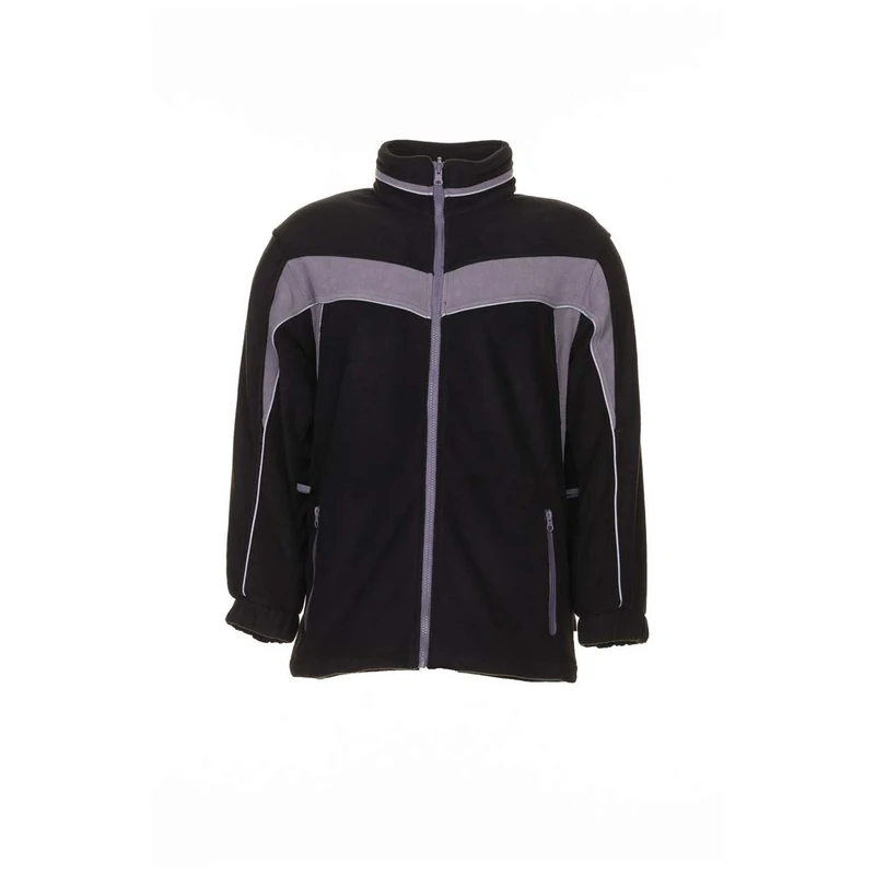 Planam 2560064 Size 3X-Large "Plaline" Fleece-Jacket - Black/Zinc