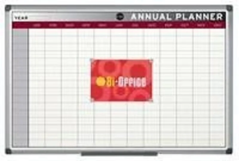 Bi-Office 2016 Planner, Magnetic Aluminium, 90 x 60 cm