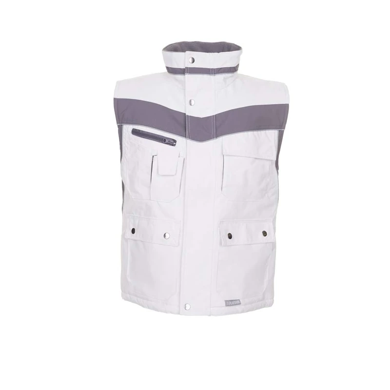 Planam 2583044 Size Small "Plaline" Winter Vest - Pure White/Zinc