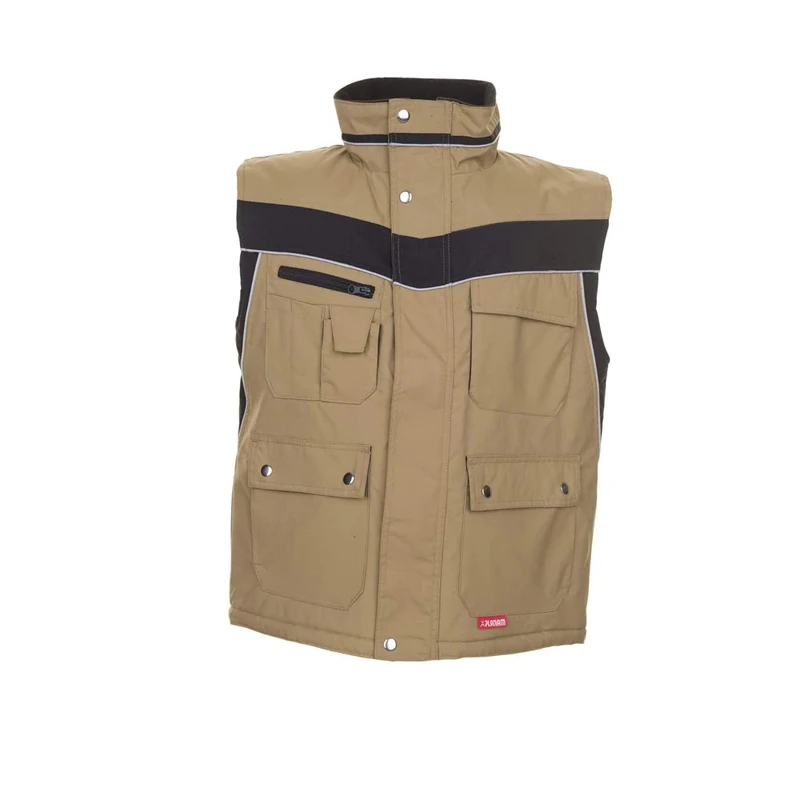 Planam 2584040 Size X-Small "Plaline" Winter Vest - Sand/Black