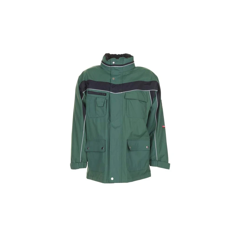 Planam 2575056 Size X-Large "Plaline" All-Weather Jacket - Green/Black