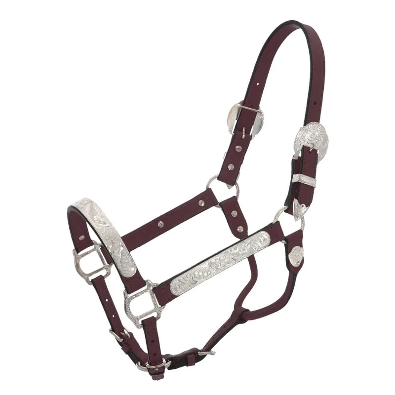 Tough 1 Royal King Silver Show Horse Halter, Dark Oil