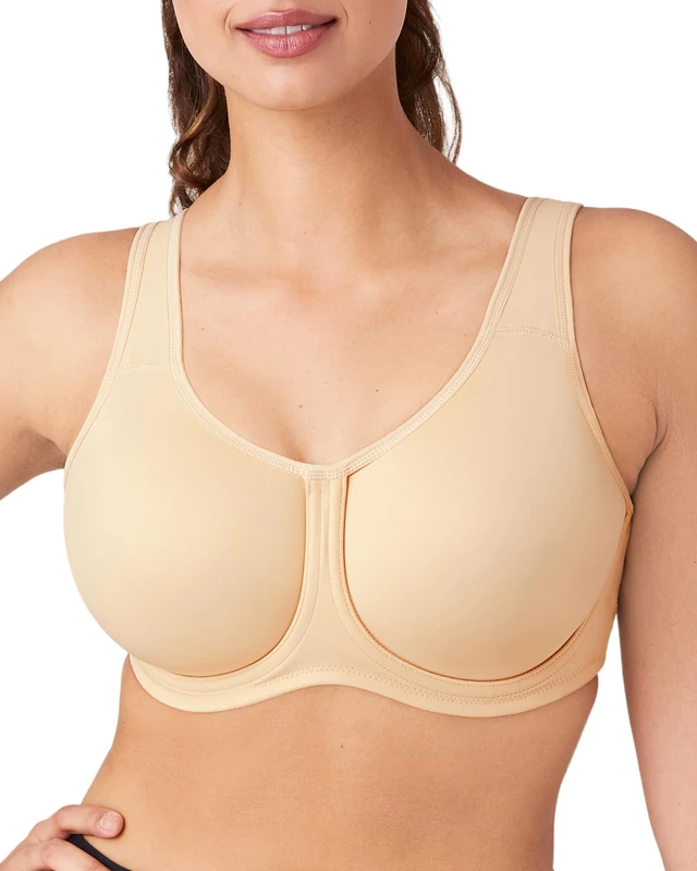 Wacoal Women's Underwire Sports Bra with Underwire, Full Figure (Pack of 1), Sand, 34F