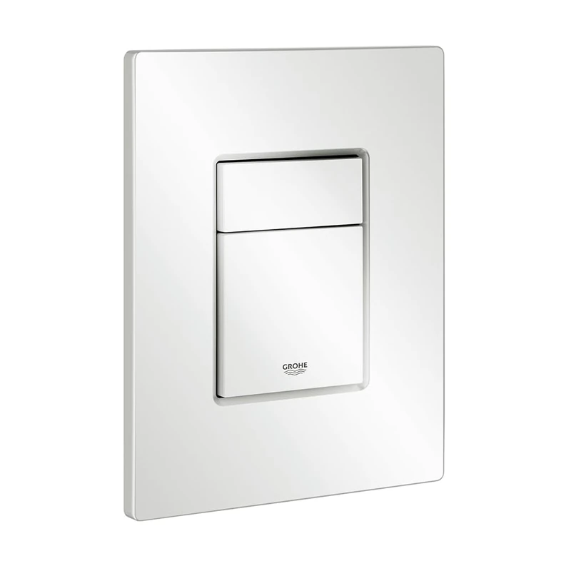GROHE Skate Cosmopolitan Flush Plate for Concealed Gd2 Cisterns, Water-Saving, Dual Flush with Start-and-Stop Activation, Easy To Install, Alpine White, 38732SH0