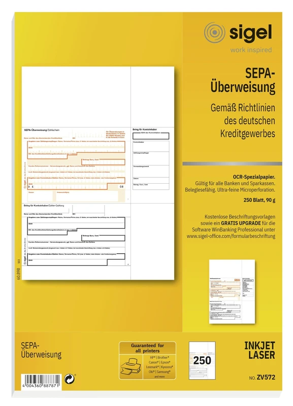 Sigel SEPA Transfer Form [English Language Not Guaranteed] a4