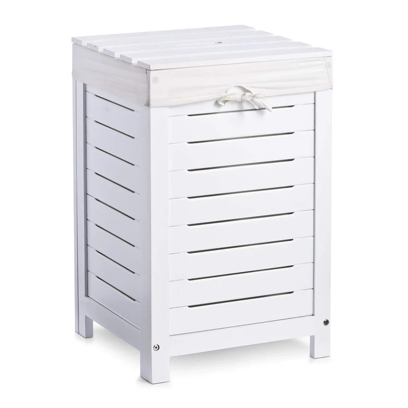 Zeller 13437 Painted Laundry Chest / 35 x 35 x 55 White - Image 1