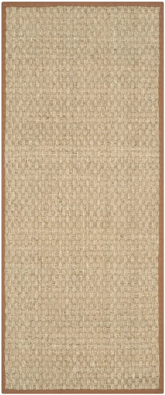 Safavieh Natural Fiber Indoor Woven Runner Area Rug, Natural Fiber Collection, NF114, in Natural / Brown, 76 X 244 cm for Living Room, Bedroom or Any Indoor Space