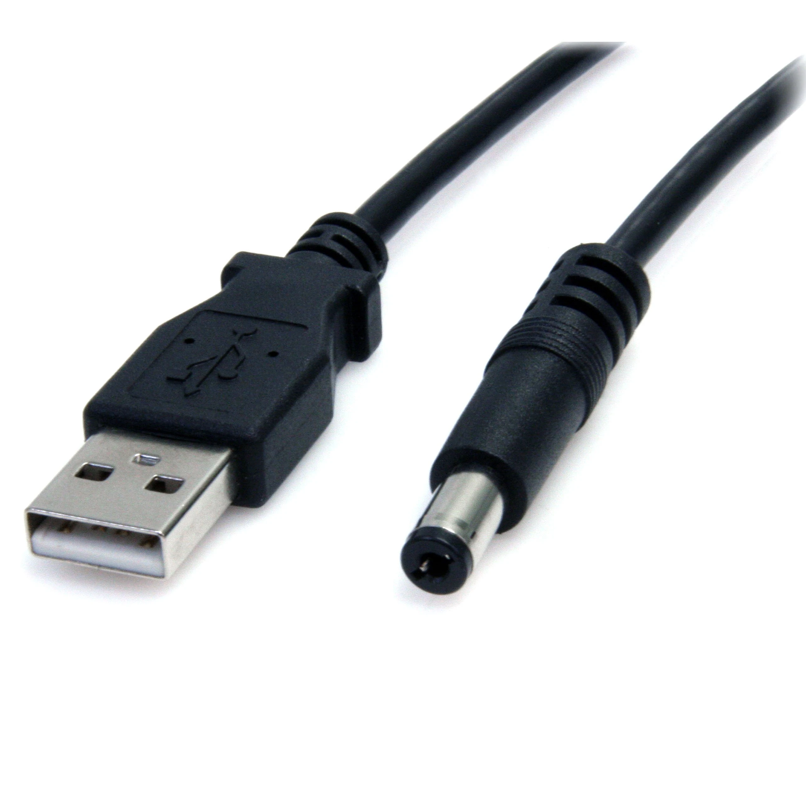 StarTech.com 3ft (91cm) USB to Type M Barrel Cable, USB to 5.5mm 5V DC Power Cable, Molded USB to Barrel Jack 5V DC Plug