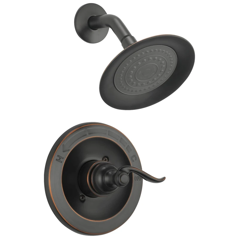 Delta Windemere Single-Function Shower Trim Kit with Single-Spray Shower Head, Oil Rubbed Bronze BT14296-OB (Valve Not Included)