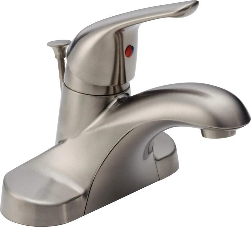Delta Foundations B510LF-SS Single Handle Centerset Bathroom Faucet, Stainless