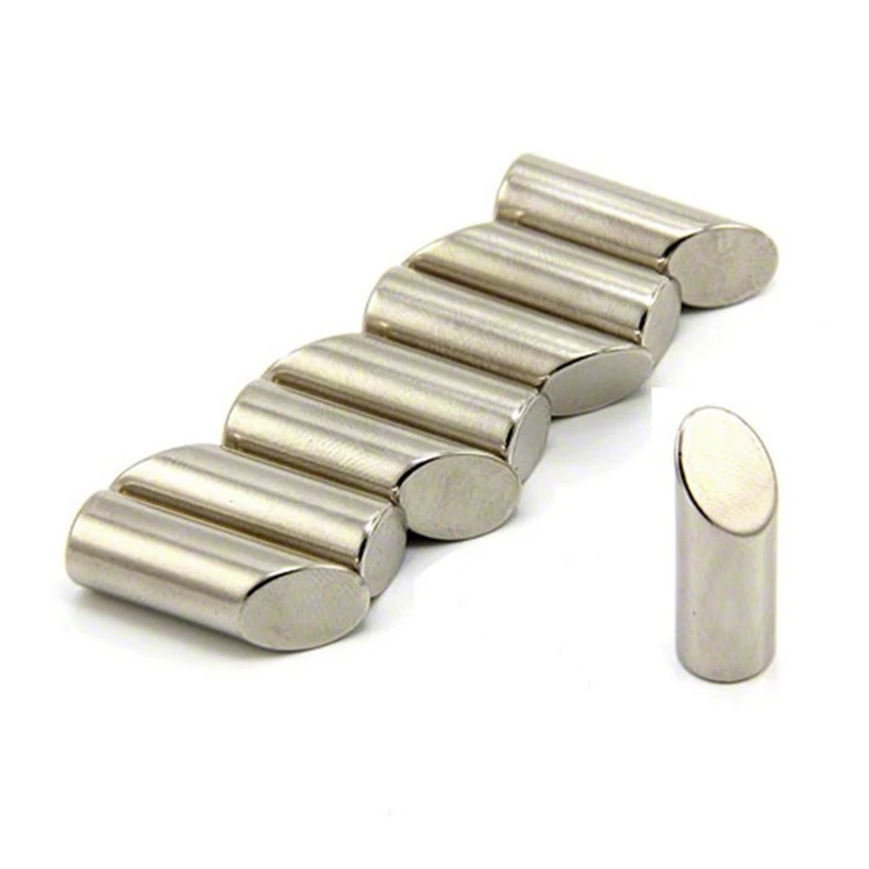 FIRST4MAGNETS F100S-8 10mm Dia x 30mm Thick N42 Neodymium Mitre Magnet-3.6kg Pull (South) (Pack of 8)