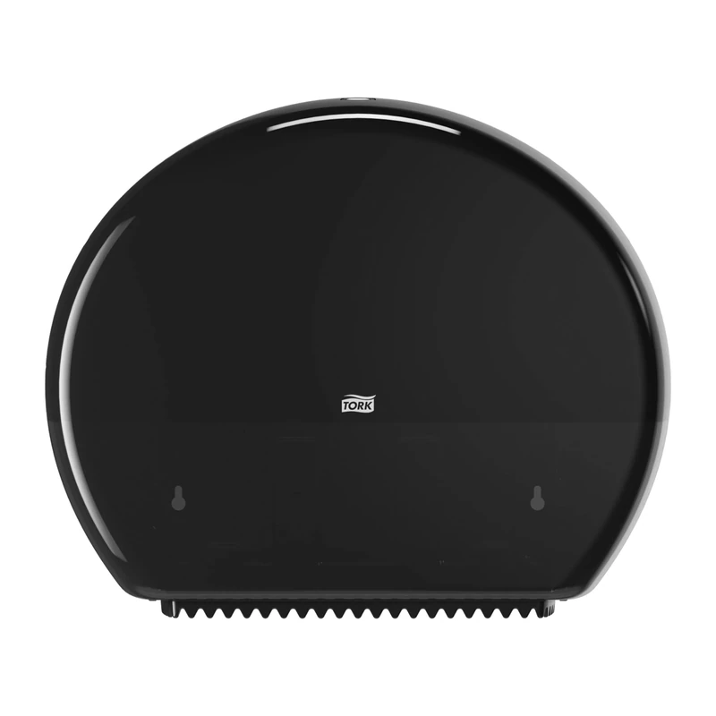 Tork Jumbo Toilet Paper Roll Wall Mounted Dispenser Black T1, High Capacity, Elevation Range, 554008