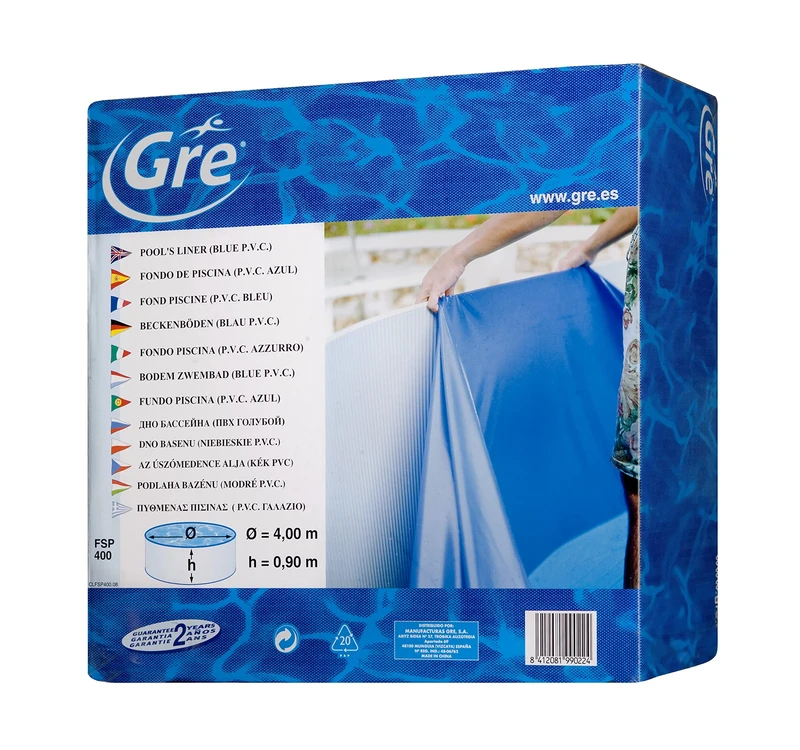Gre Fprov Oval Pool Liner 730 x 375 cm Blue