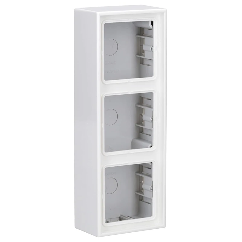 Jung LS58 3AWW Surface-Mounted Socket Cover with Frame for 3 Sockets