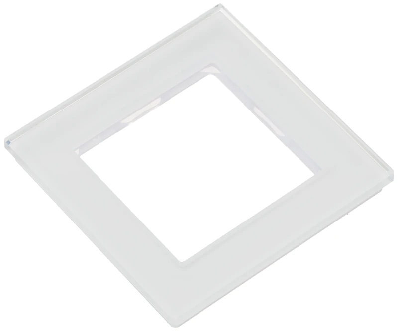 Jung 1x glass frame single, series A creation in Alpine white, 1 piece, AC 581 GL WW