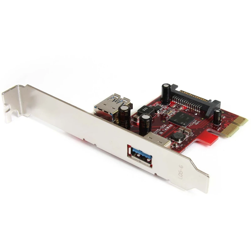 StarTech.com 2 port PCI Express SuperSpeed USB 3.0 Card with UASP Support - 1 Internal 1 External - Dual Port PCIe USB 3.0 Adapter (PEXUSB3S11) - Image 1