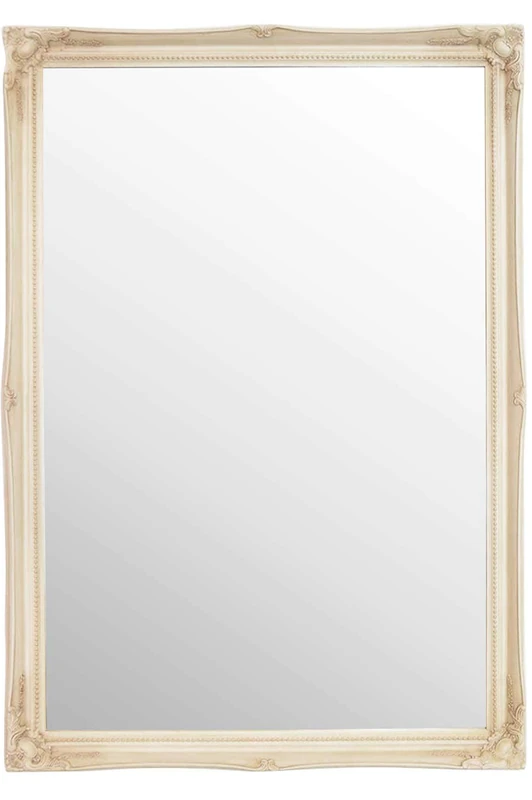 FRAMES BY POST FULL LENGTH IVORY Dressing/Hall Mirror complete with Premium Quality Pilkington's Glass - Overall Size: 49 inches x 16 inches (40cm x 124cm) - Image 1