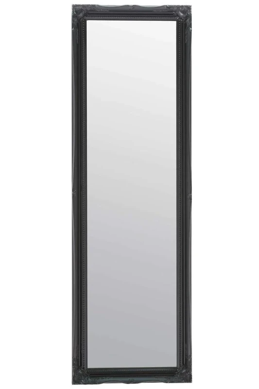 BLACK Full Length Dressing/Hall Mirror complete with Premium Quality Pilkington's Glass - Overall Size: 49inches x 16inches (124cm x 40cm)