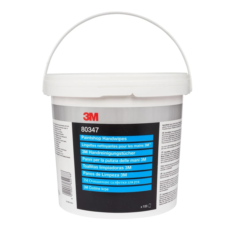 3M Paintshop Handwipes, 80347, Car Body Repair, 100 Wipes per Tube - Image 1