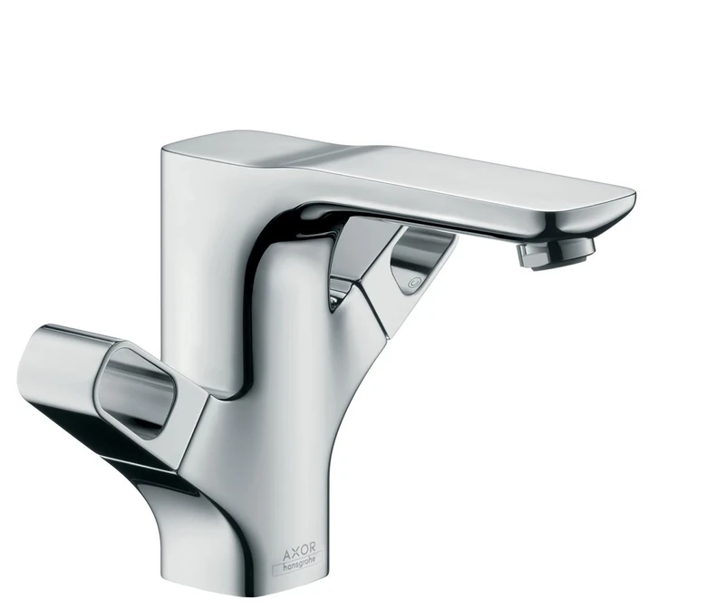 AXOR 11024000 Urquiola 2-Handle Basin Mixer 120 with pop-up Waste, Chrome