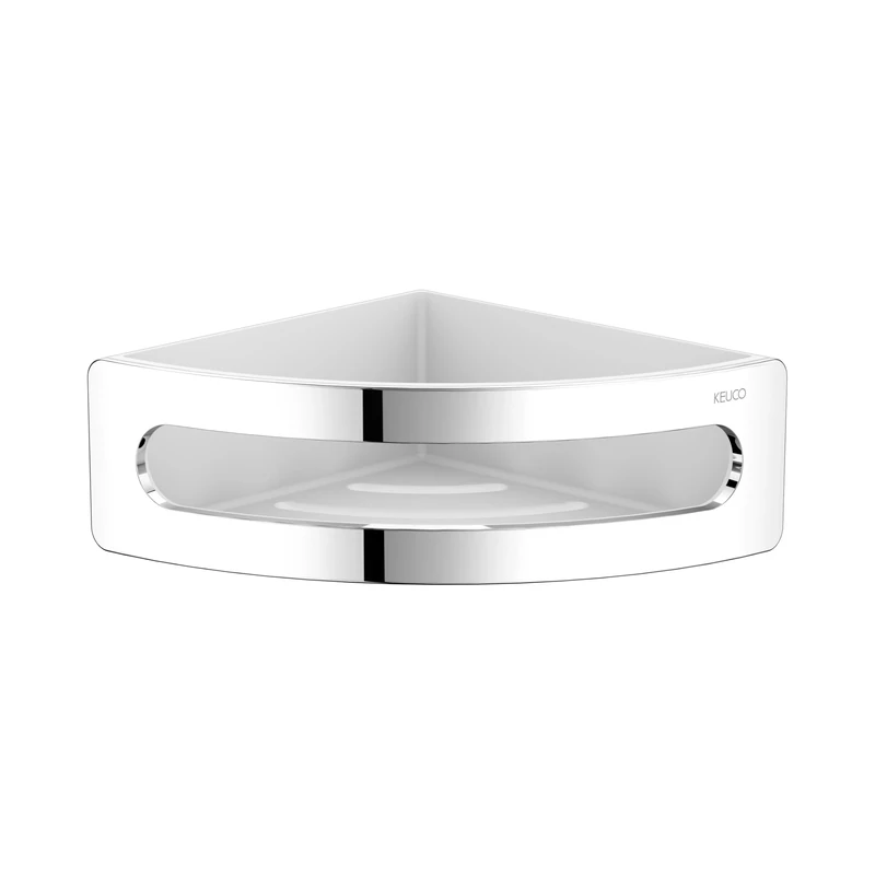 Keuco 11657010000 Elegance New Corner Soap Dish Chrome/White