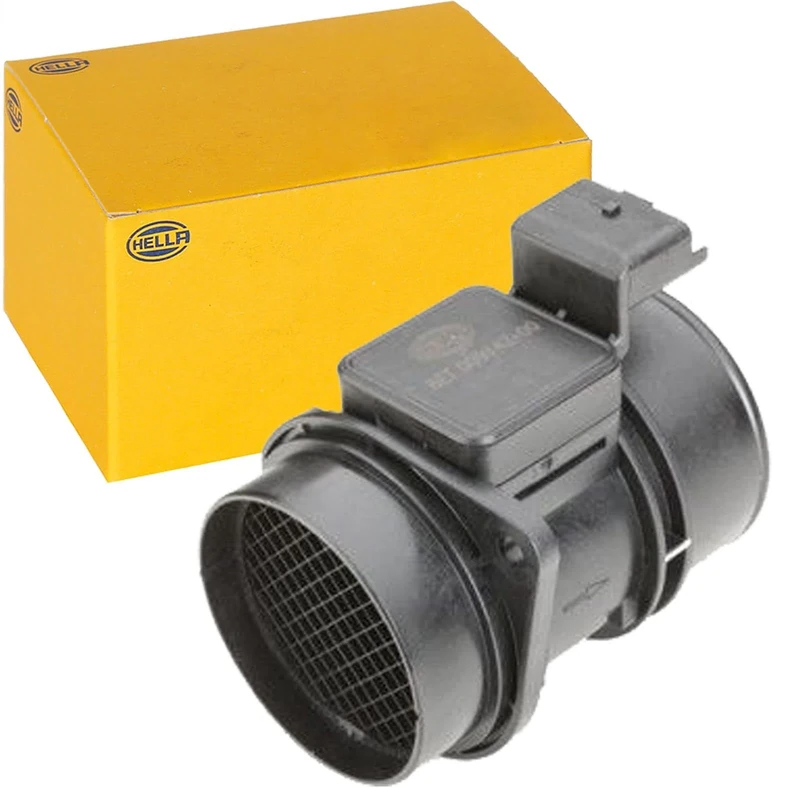 HELLA 8ET 009 142-001 Air Mass Sensor - 6-pin connector - Pipe-neck