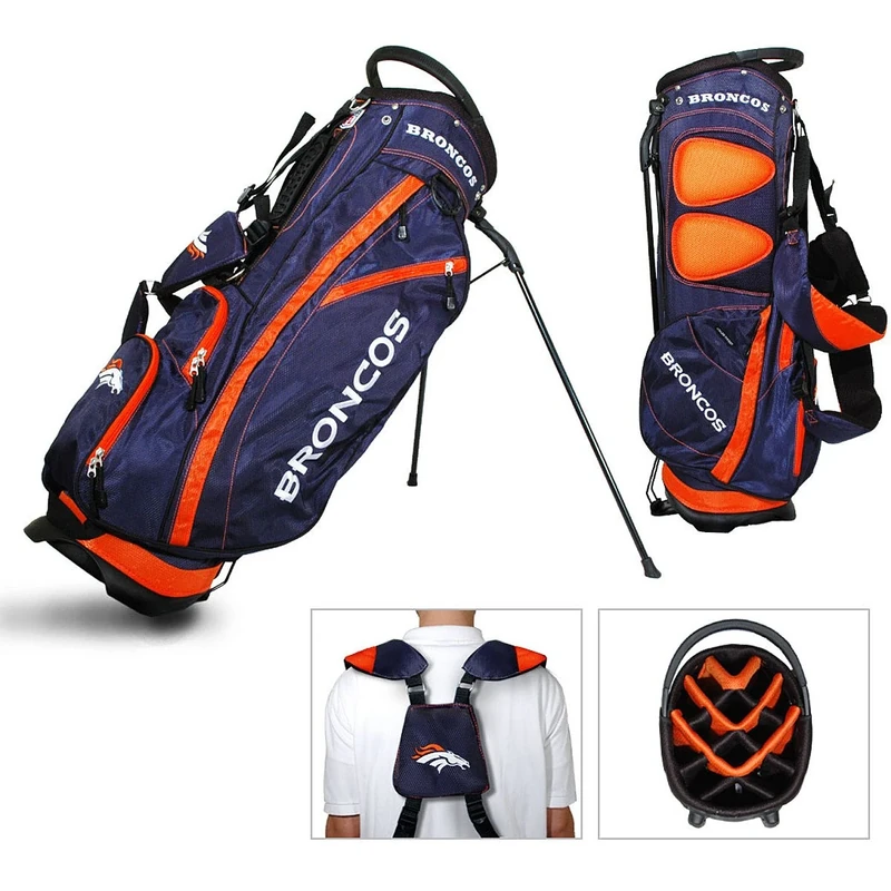 Team Golf NFL Fairway Golf Stand Bag, Lightweight, 14-way Top, Spring Action Stand, Insulated Cooler Pocket, Padded Strap, Umbrella Holder & Removable Rain Hood