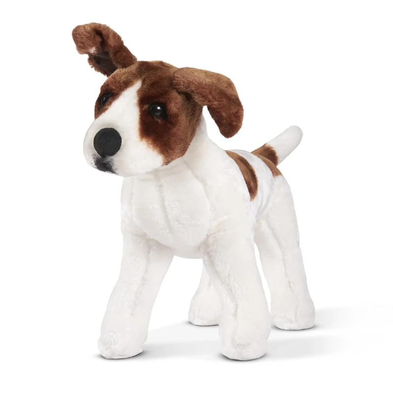 Melissa & Doug Jack Russell Terrier - Plush, Soft Toy, Animal, All Ages, Gift for Boy or Girl, Brown and White, 30 cm