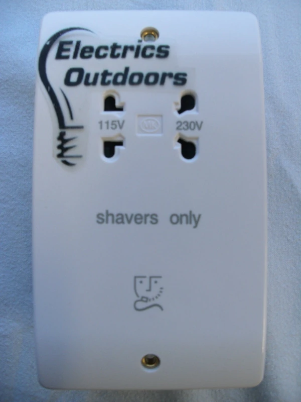 MK K701WHI 115/230V 2-Gang Shaver Unit, Standard White