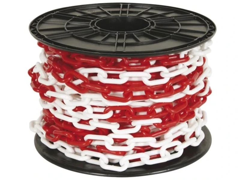 Perel scr8r, Chain on Roll, 8 mm in Diameter, Length 25 m, Red / White